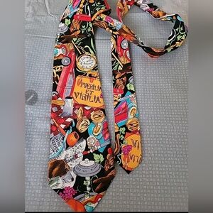 Nicole Miller 1990 100% Silk Neck Tie "Manly Childhood" Sports, News, Cigars